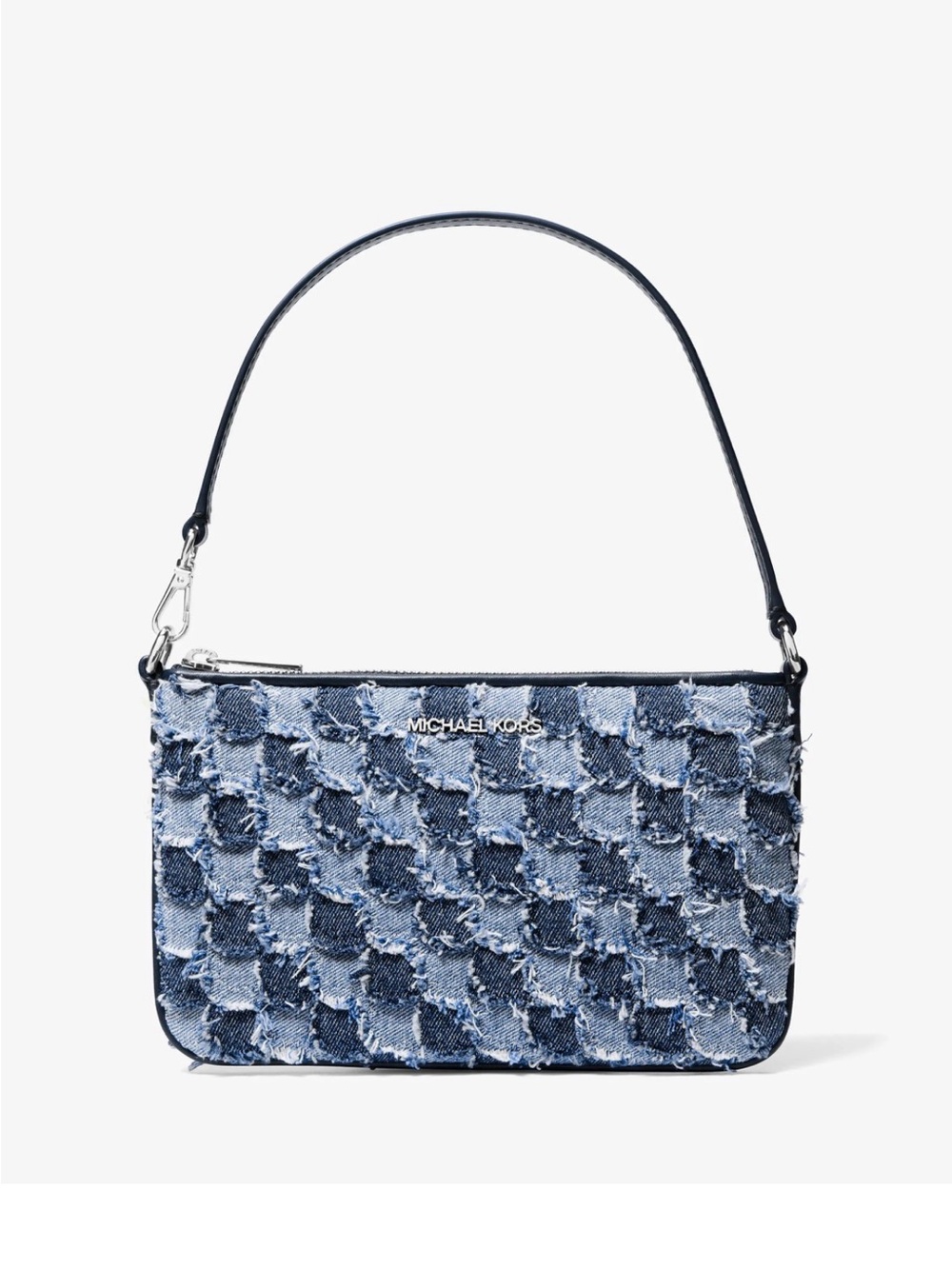 Michael Kors Blue Denim Patchwork Mini Jet Set Travel Bag!